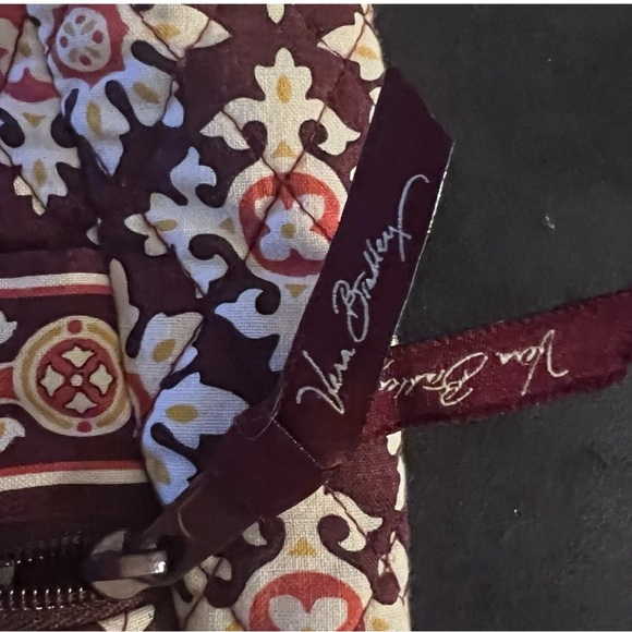 Vintage Vera Bradley Floral Patterned Brown Shoulder Bag - Picture 3 of 6